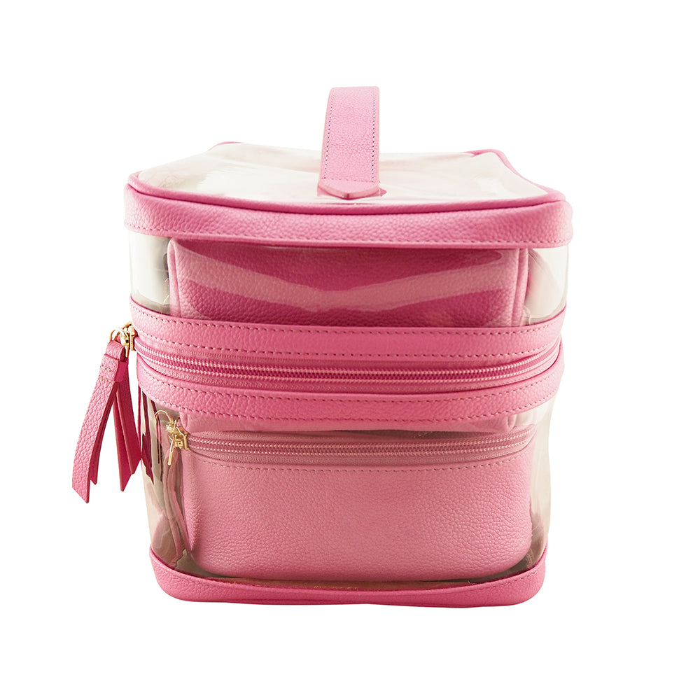 Sophia 4 Piece Travel Makeup Case | Fuchsia