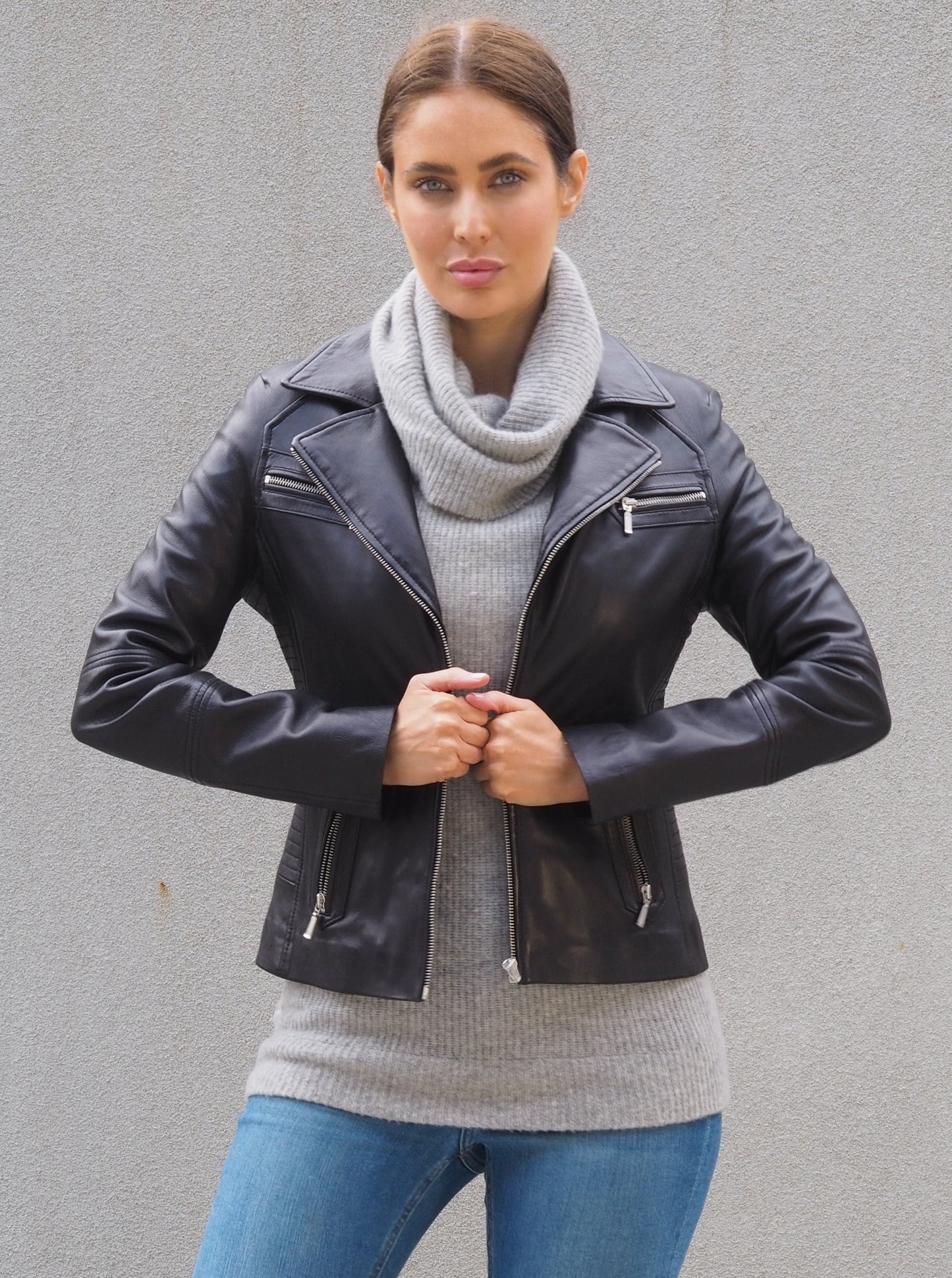 Manhattan Leather Jacket | Hazelnut