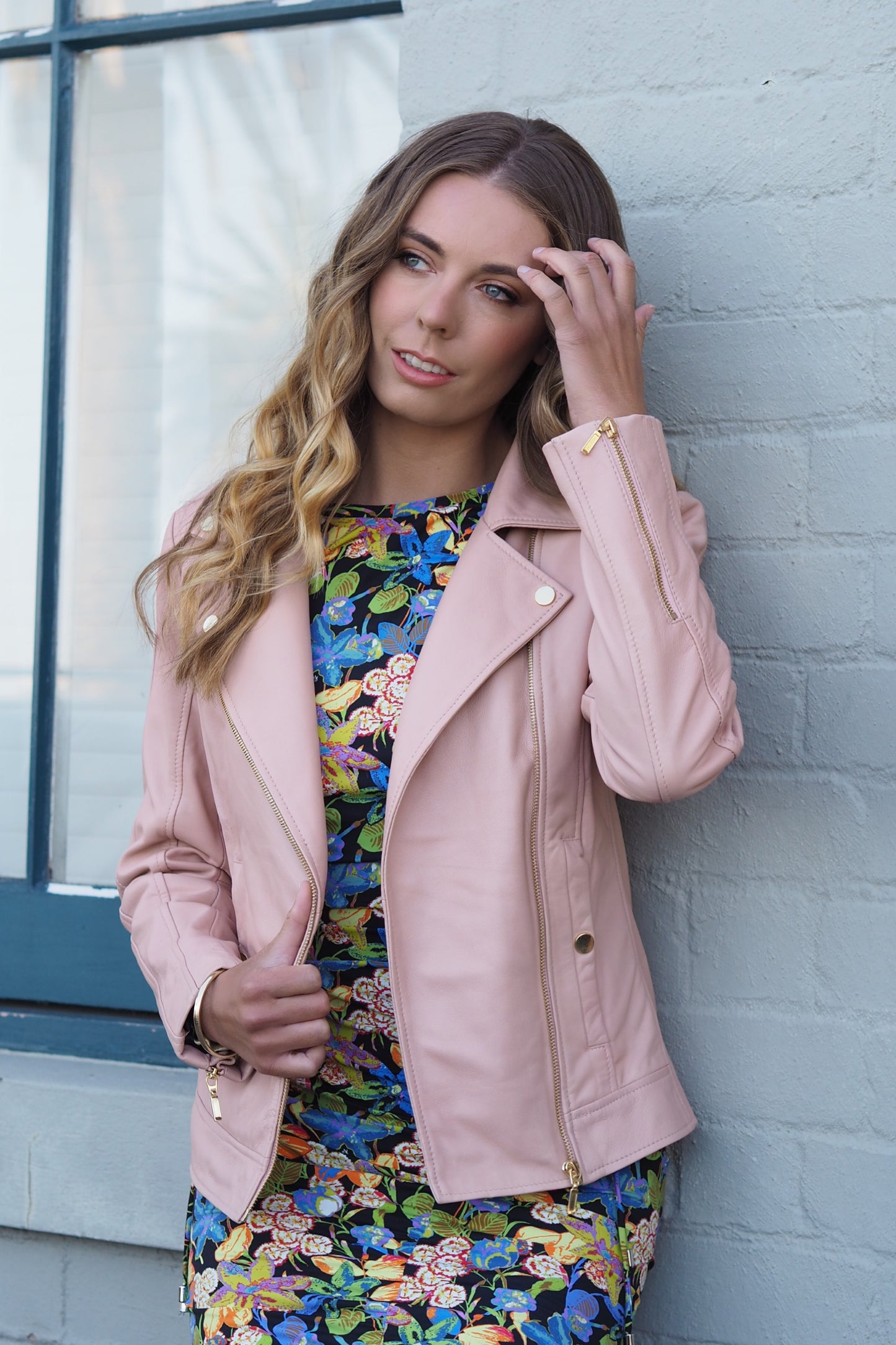 Celina Leather Biker Jacket | Black