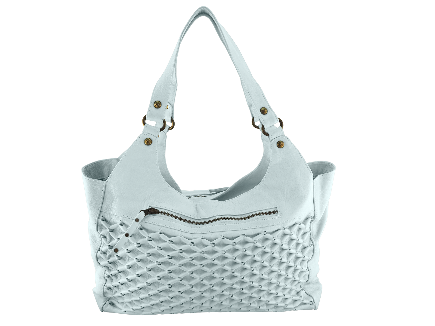 Isla Textured Leather Tote | Camel