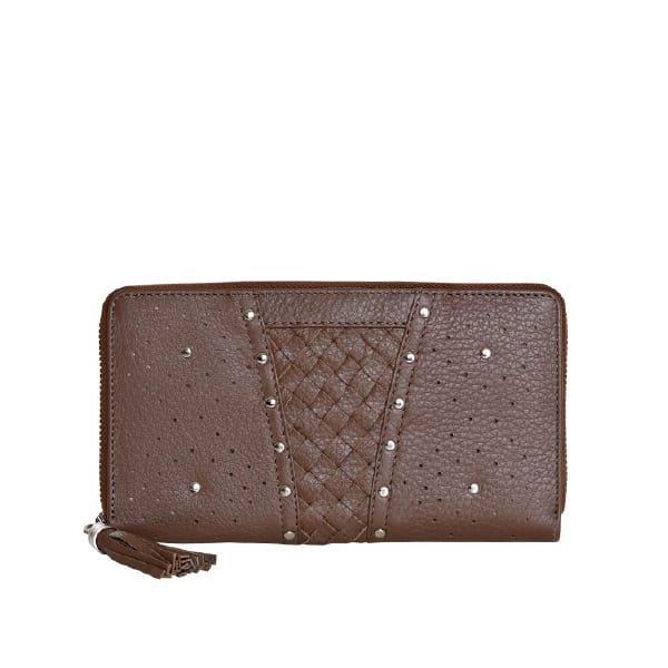 Aviana Stud Weave Wallet | Tobacco