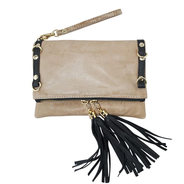 Amalfi Mini Leather Bag | Camel/Black