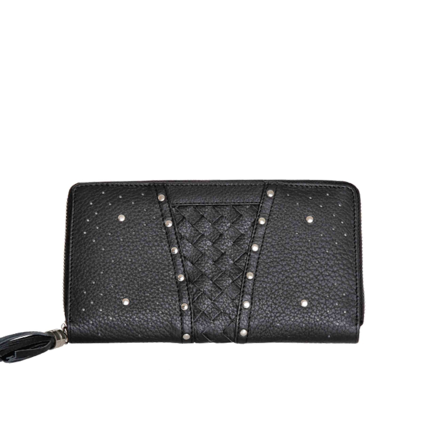 Aviana Stud Weave Wallet | Tobacco