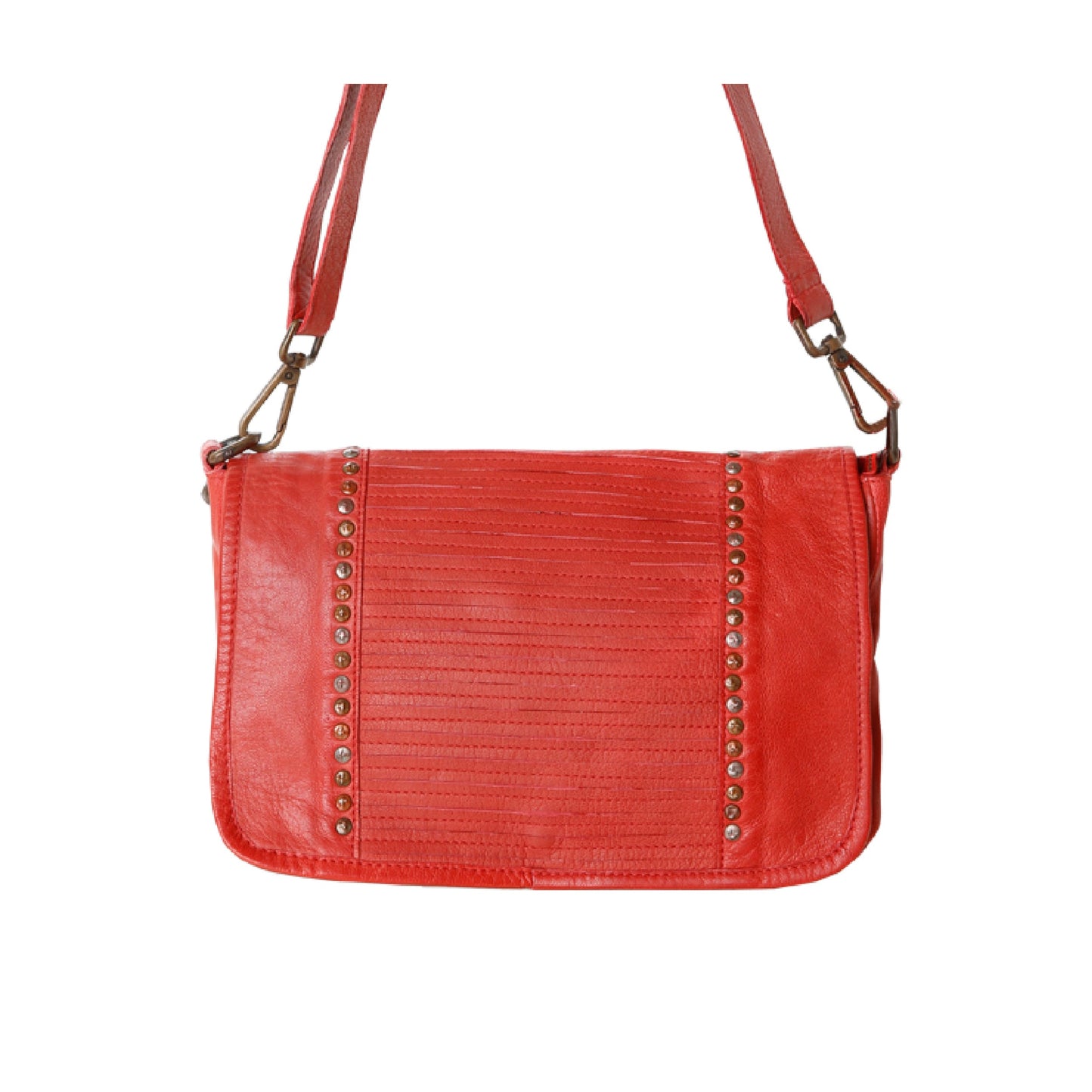 Elega Leather Crossbody Bag | Red