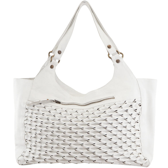 Isla Textured Leather Tote | Camel