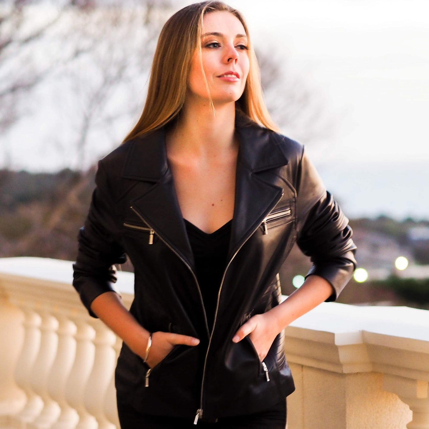 Manhattan Leather Jacket | Black