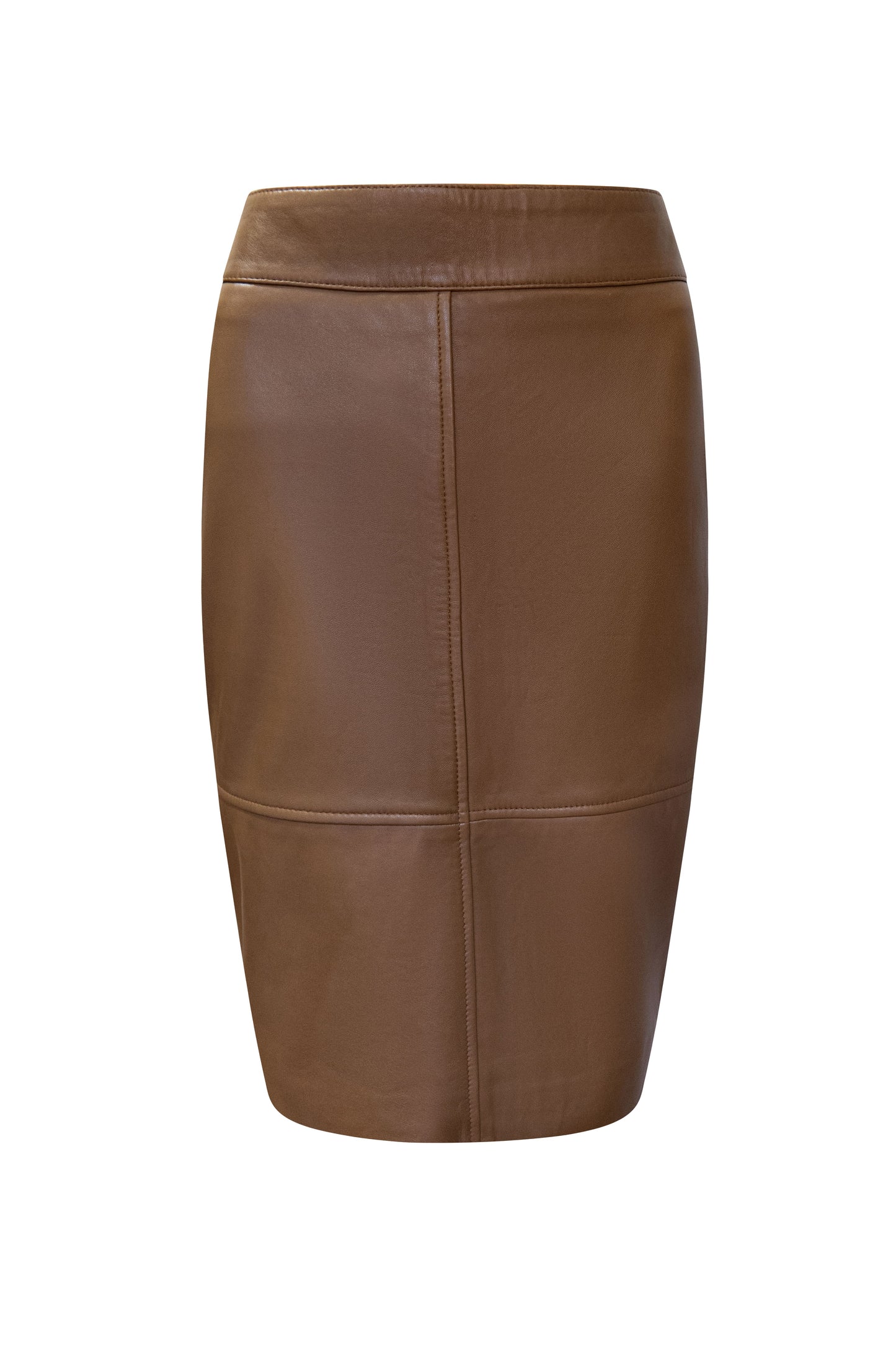 Priscilla Seam Detail Skirt | Dark Camel