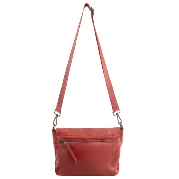 Elega Leather Crossbody Bag | Red