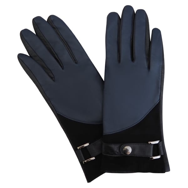 Cadelle Leather Two Tone Glove, Black - Navy, product image shot 3