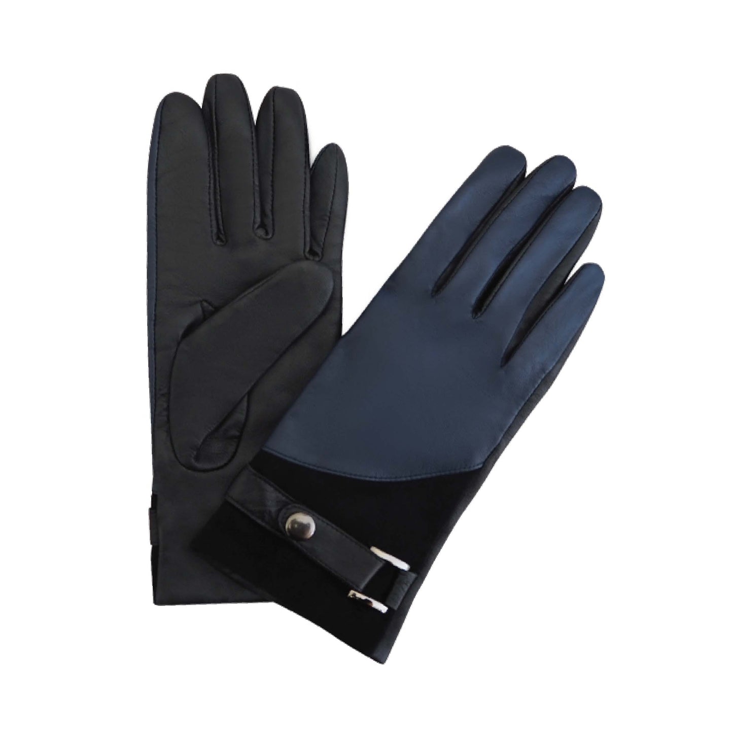Cadelle Leather Two Tone Glove, Black - Navy, product image shot 1