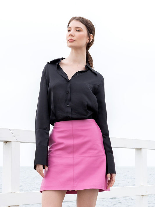 Becka A-line Mini Skirt | Fuchsia