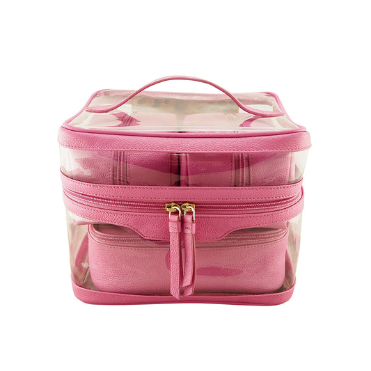 Sophia 4 Piece Travel Makeup Case | Fuchsia