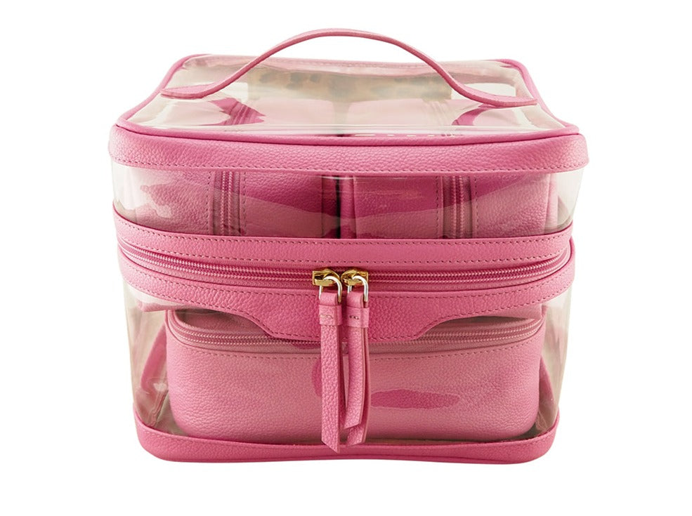 Sophia 4 Piece Travel Makeup Case | Fuchsia
