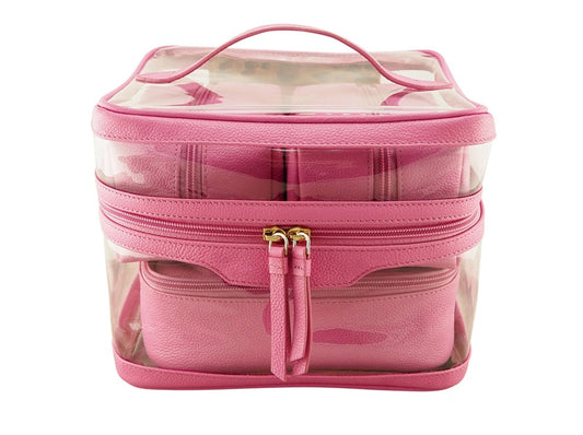 Sophia 4 Piece Travel Makeup Case | Fuchsia