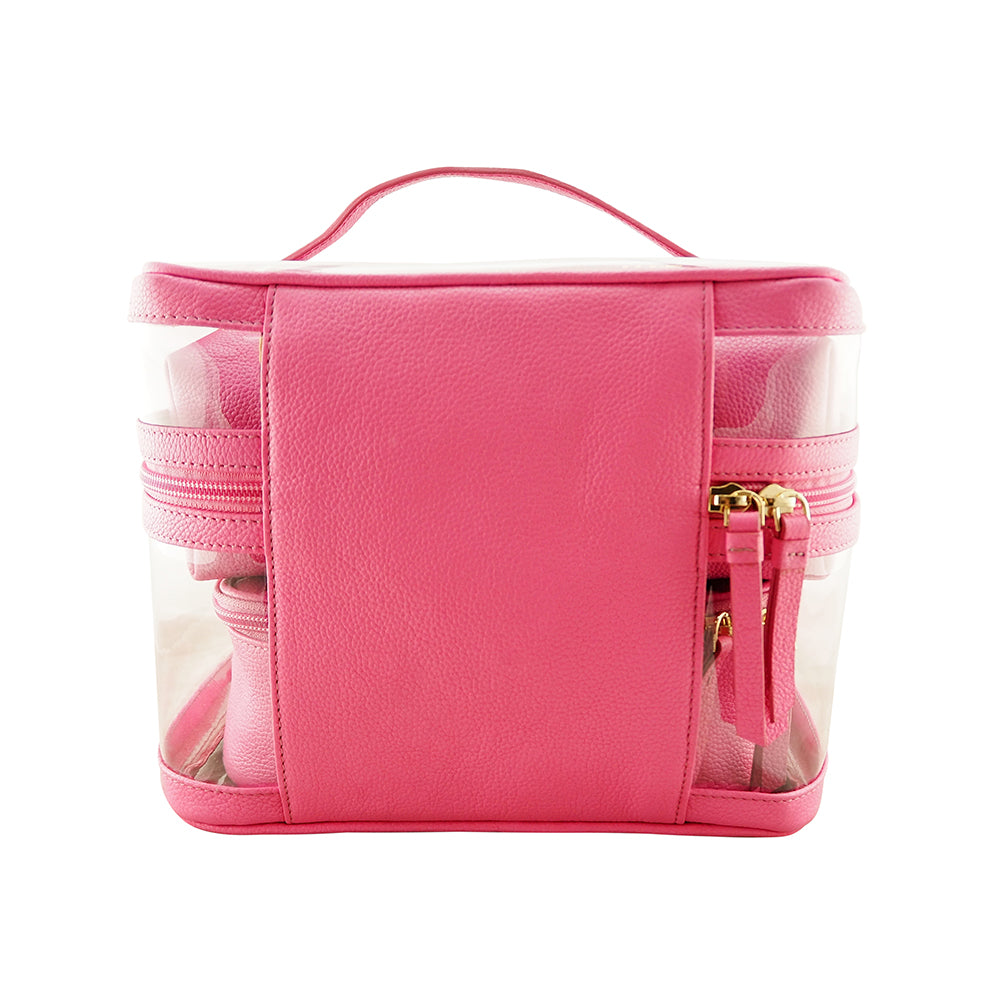 Sophia 4 Piece Travel Makeup Case | Fuchsia