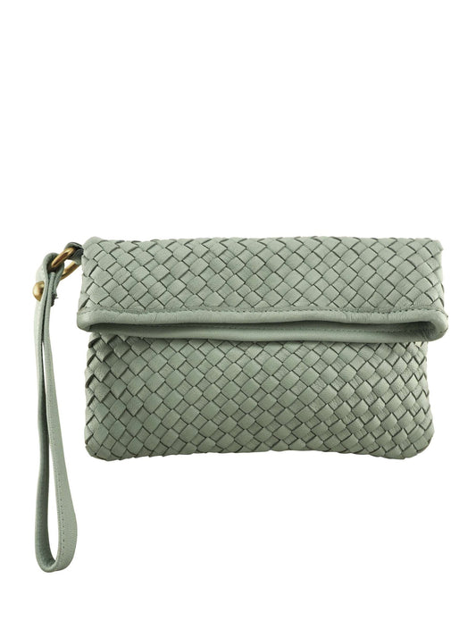 Luna Weave Clutch | Mint