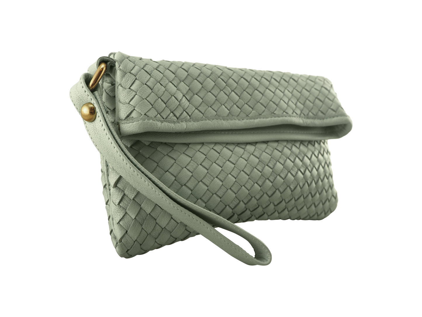 Luna Weave Clutch | Mint