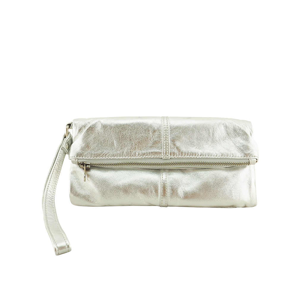 Luna Soft Leather Clutch | Camel