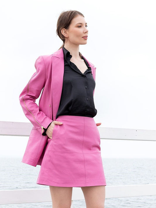 Becka A-line Mini Skirt | Fuchsia