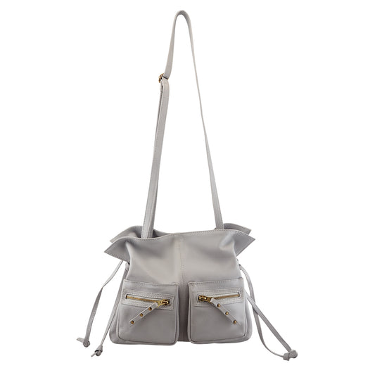 Jillian Drawstring Crossbody | Ash Grey