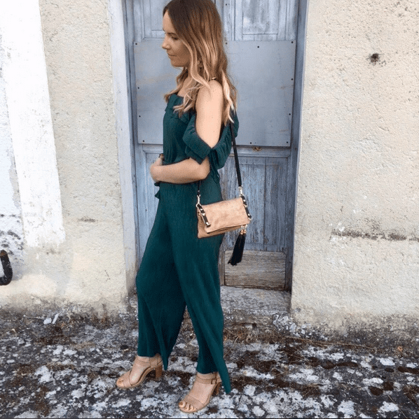 Amalfi Mini Leather Bag | Camel/Black
