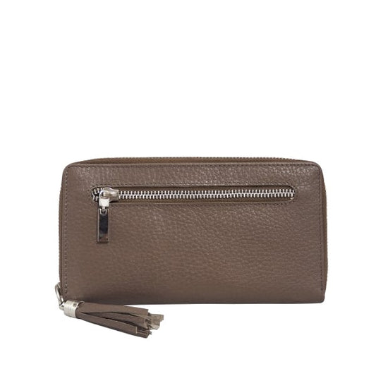 Cadelle Leather Padma wallet, Smoke, product shot 1