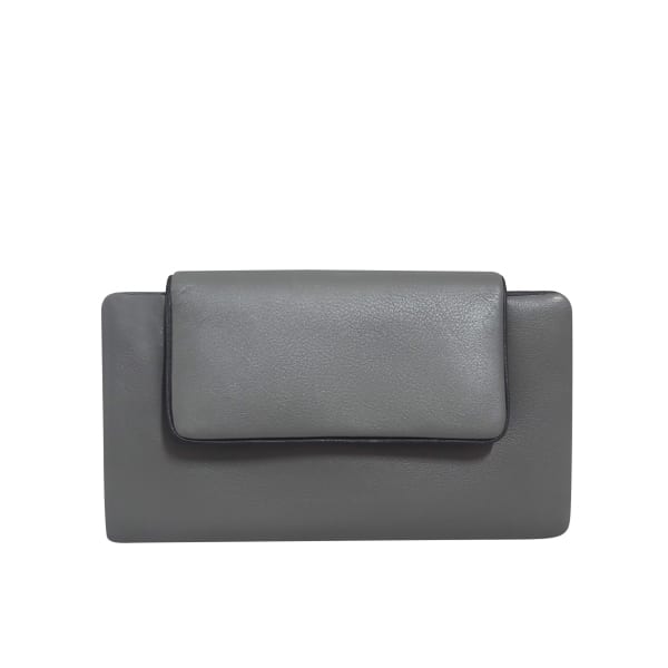 Cadelle Leather Leanne wallet, Grey, product shot 1