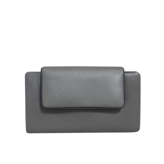 Cadelle Leather Leanne wallet, Grey, product shot 1