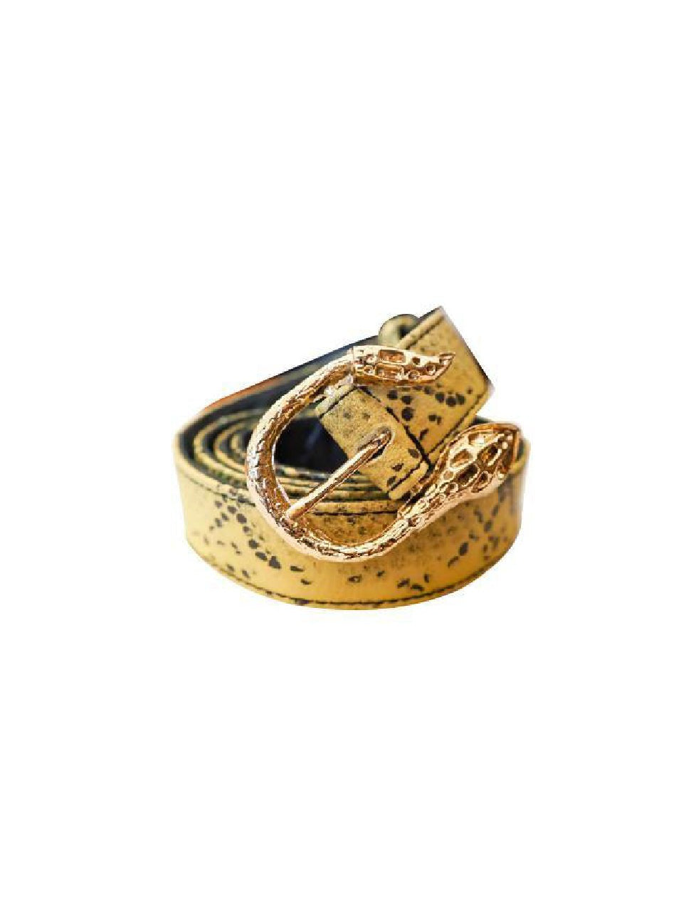 Cairo Leather Belt | Saffron Snake Skin