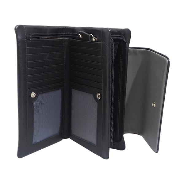 Cadelle Leather Leanne wallet, Grey, product shot 4