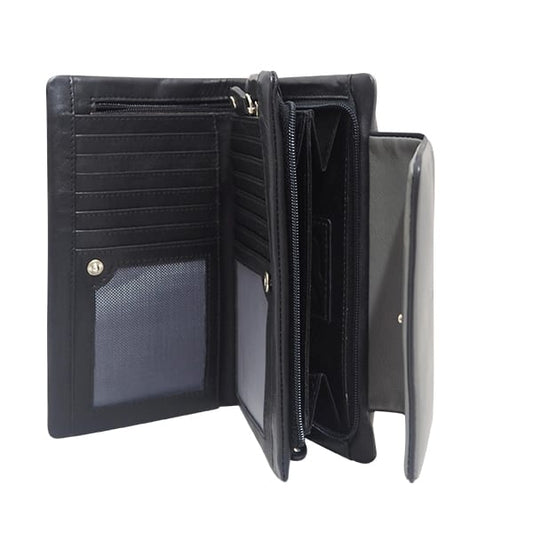 Cadelle Leather Leanne wallet, Grey, product shot 2