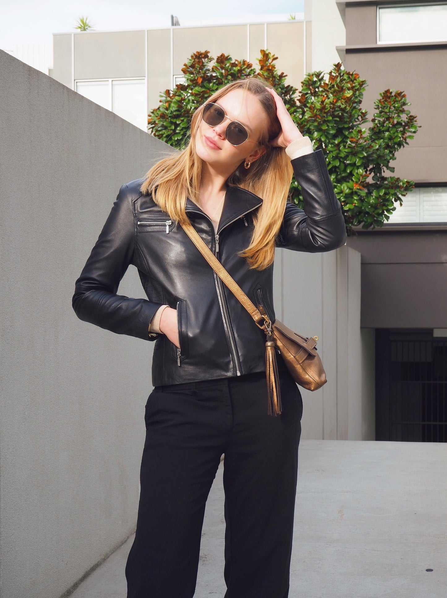 Mini Effie Handbag | Bronze Metallic