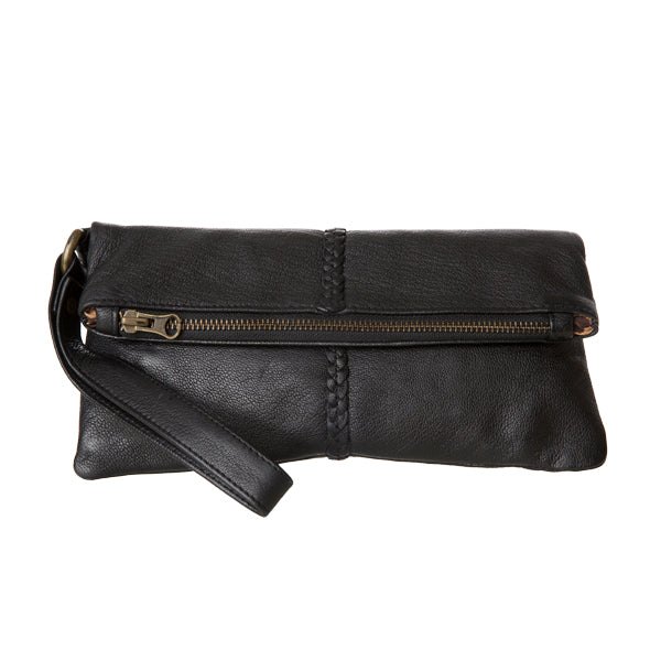 Luna Soft Leather Clutch | Camel